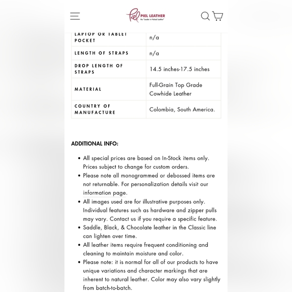 Piel Full Grain Cowhide Leather Bucket Bag - Picture 14 of 17